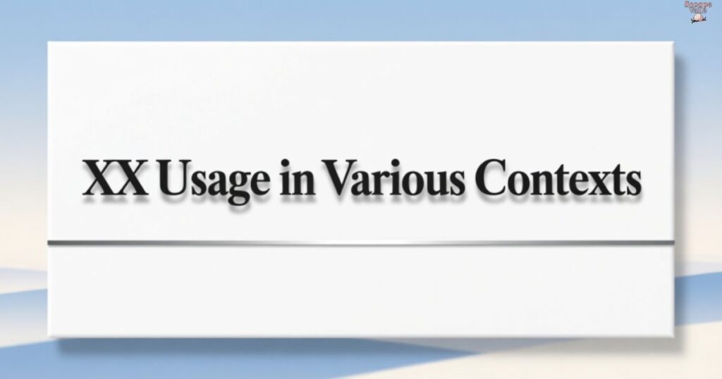 XXUsage in Various Contexts